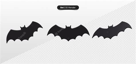 Premium PSD | 3d rendering of halloween bat collection