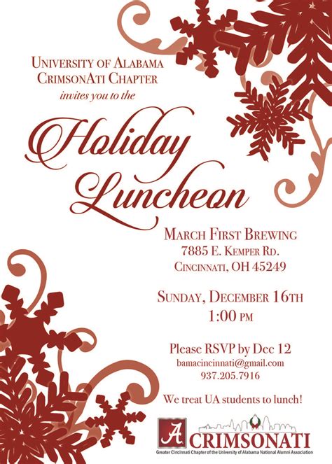 Holiday Luncheon Flyer | Holiday luncheon, Holiday invitations, Invitations