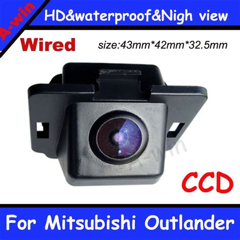 High quality waterproof Wired CCD 1/3" night version Car Rear back Camera for Mitsubishi ...