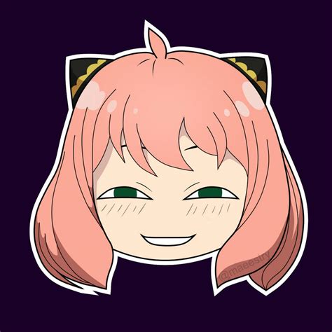 Anya Smug Face Sticker by maeestry on DeviantArt