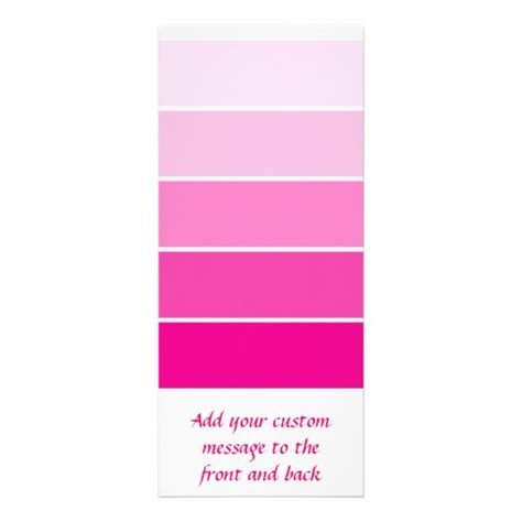 Bright Pink Paint Samples 4x9.25 Paper Invitation Card | Zazzle