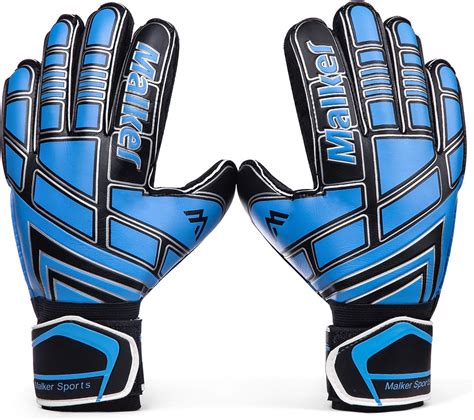 Amazon.com : Malker Soccer Goalie Gloves Goalkeeper Gloves with Fingersave and Double Wrist ...