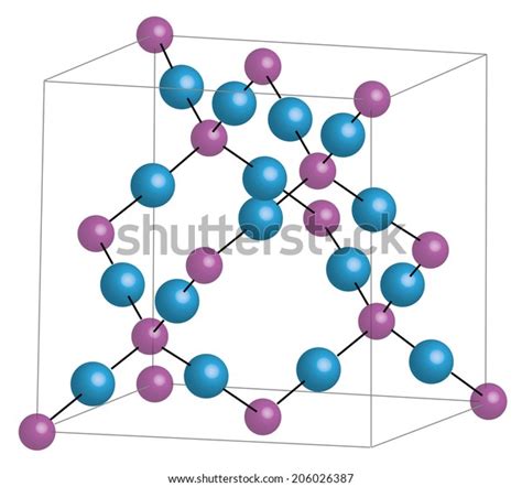 Sio2 Silicon Dioxide Cristobalit Crystal Lattice 库存矢量图（免版税）206026387 ...