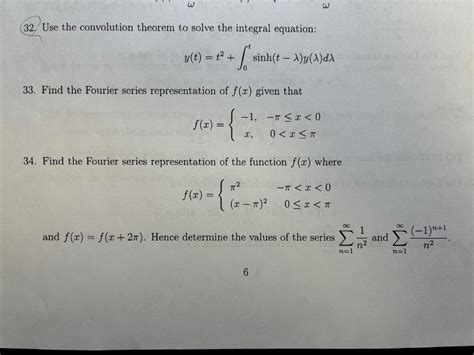 Solved w 32. Use the convolution theorem to solve the | Chegg.com