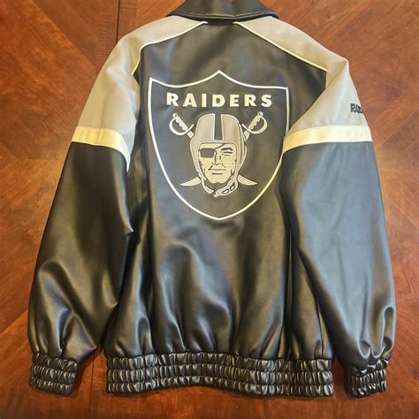 Vintage NFL Oakland Raiders Football Leather Jacket - Maker of Jacket