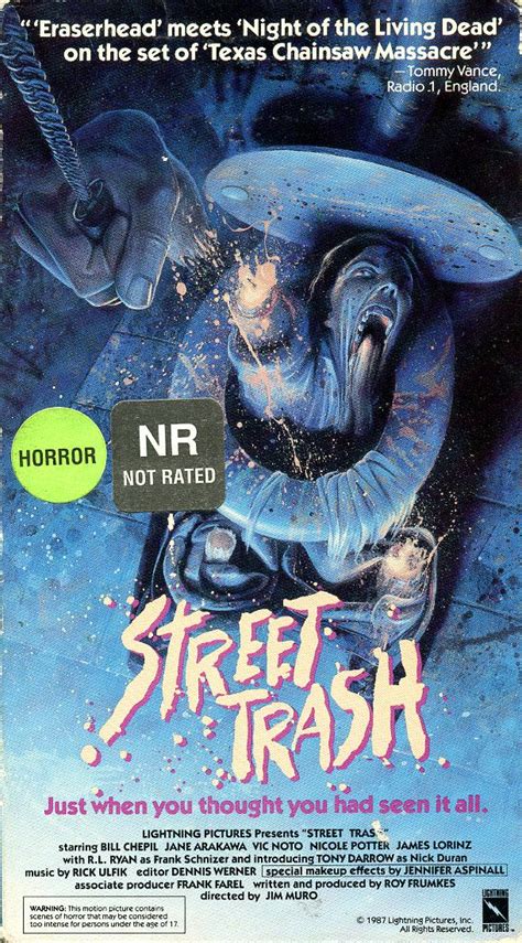 Street Trash (1986) USA Horror 9/11/13 | Retro horror, Horror posters ...