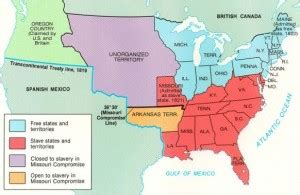 1820 Missouri Compromise – Compromise of 1850