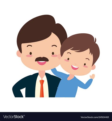 Dad and son Royalty Free Vector Image - VectorStock