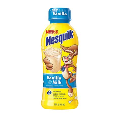 Nestle Nesquik Vanilla Flavored Milk 14 oz Plastic Bottles - Pack of 12