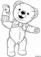 Coloring Bear Puppet Pages sketch template