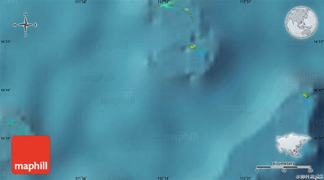 Satellite Map of Paracel Islands, physical outside, satellite sea