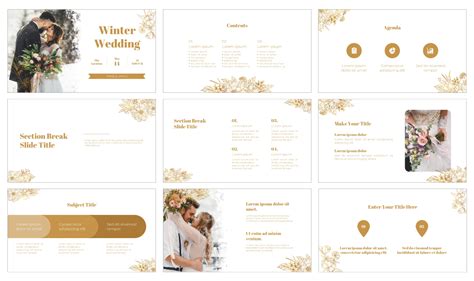 Winter wedding Free PowerPoint Template and Google Slides Theme