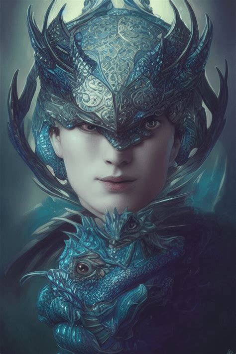 Blue Dragon Fantasy DnD Art · Creative Fabrica