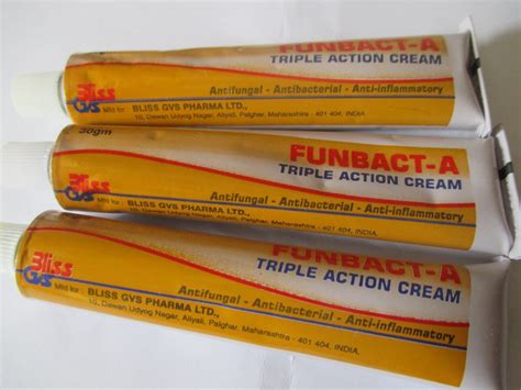 Funbact-A Triple Action Cream - 30g (3 Tubes) - kamsico