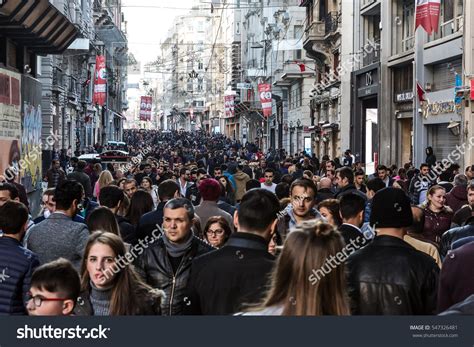 Crowd Diverse People Walking Along Istiklal Stock Photo 547326481 | Shutterstock