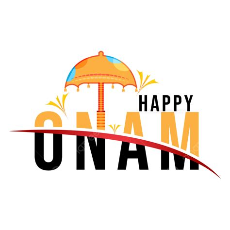 Happy Onam Typography Creative Greeting Text Vector, Onam Festival ...