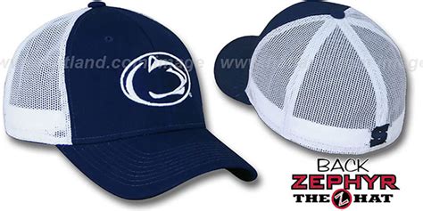 Penn State DHS-MESH Fitted Hat by Zephyr - navy-white