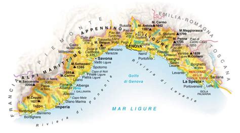 Liguria Map : Liguria Map Political Regions | Italy Map Geographic ... - Locate liguria hotels ...