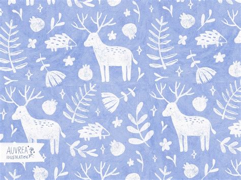 Deer pattern by Auvrea Studio on Dribbble