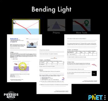 Phet Bending Light (Refraction) Lab_____ (Distance Learning) | TpT