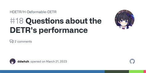 Questions about the DETR's performance · Issue #18 · HDETR/H-Deformable-DETR · GitHub