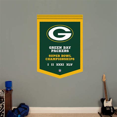 Green Bay Packers Super Bowl Champions Banner Wall Decal | Shop Fathead ...