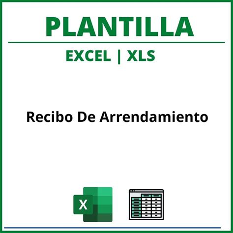 Plantilla Recibo De Arrendamiento Excel