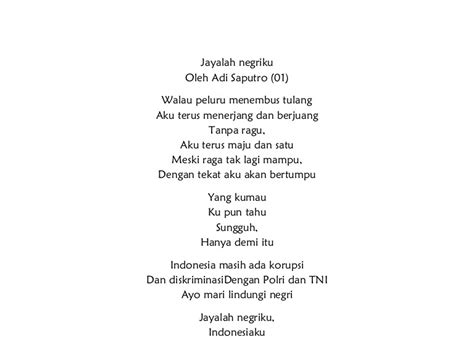 Puisi Cinta Tanah Air Dalam Bahasa Inggris