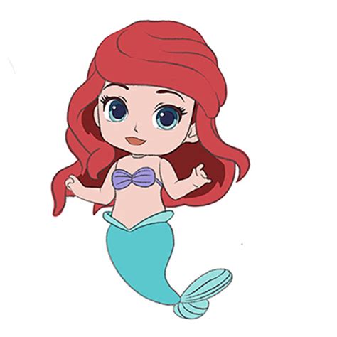 How to Draw Ariel - Easy Drawing Tutorial For Kids