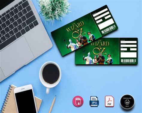 Printable the Wizard of Oz Broadway Surprise Ticket.musical - Etsy