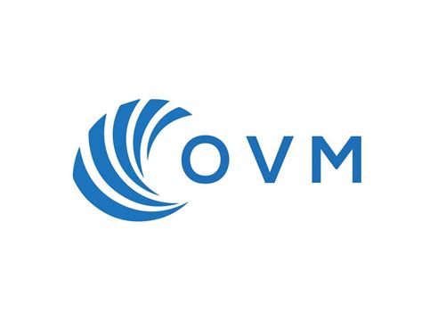 OVM letter logo design on white background. OVM creative circle letter ...