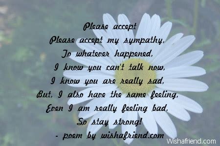 Please accept, Sympathy Poem