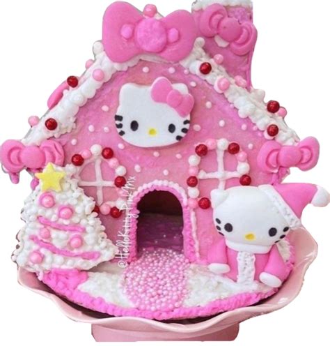 Pink Hello Kitty gingerbread house by Kirakiradolls on DeviantArt