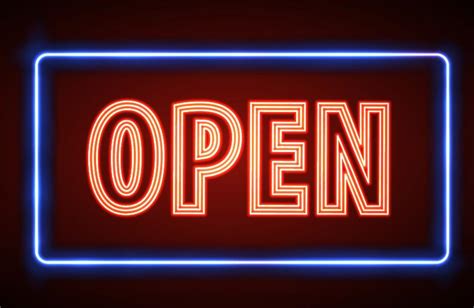 Neon open sign vector material 14 free download