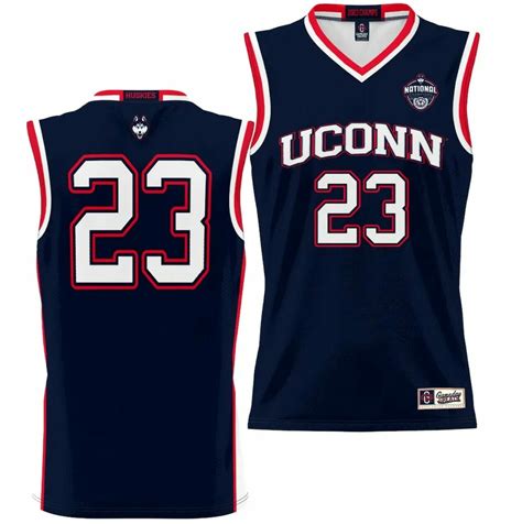 New UConn Huskies Jersey 2023 Basketball NCAA National Champions Navy #23