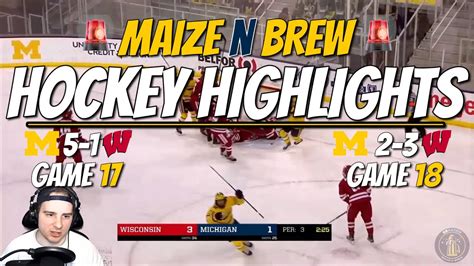 TOP 10 Series Split || Michigan Hockey Highlights vs. #7 Wisconsin ...