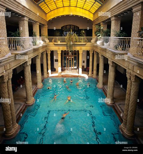 Indoor baths at the Gellert Hotel, Budapest, Hungary, Europe Stock ...