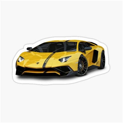 "Lamborghini Aventador SV yellow" Sticker for Sale by Antwann1 | Redbubble