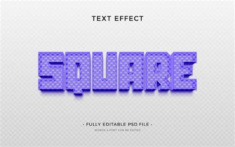 Premium PSD | Square text effect