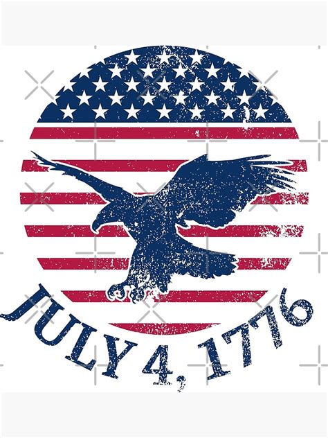 "American Flag with Eagle, July 4, 1776" Poster for Sale by ObscureNOLA | Redbubble