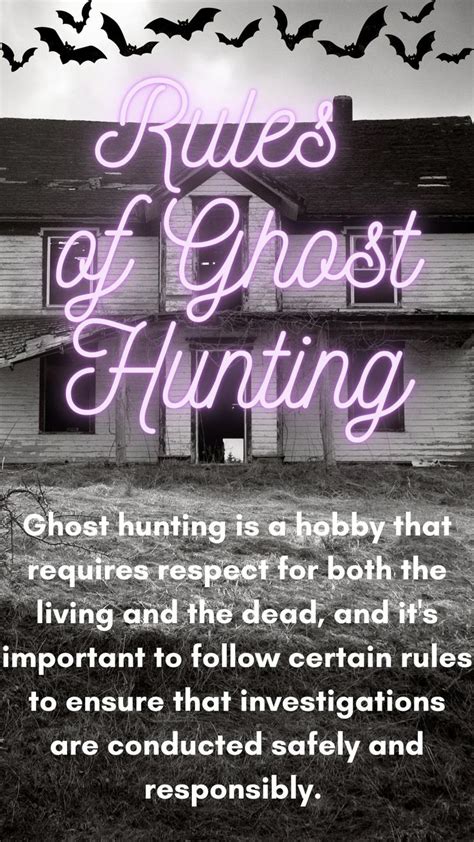 The Rules of Ghost Hunting in 2023 | Ghost hunting, Hunting, Ghost