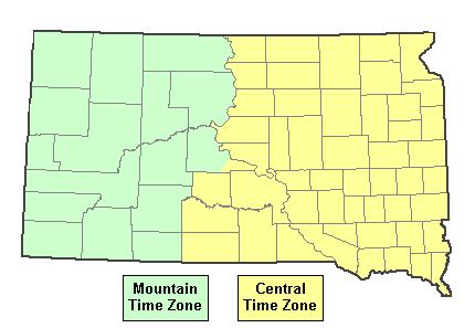 South Dakota Time Zone Map – Map Of The Usa With State Names