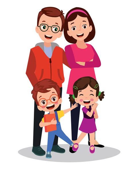 mother father and children happy family 15016699 Vector Art at Vecteezy