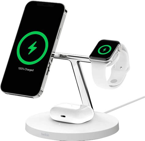 Best Buy: Belkin BOOST↑CHARGE™ PRO 3-in-1 Wireless Charger with MagSafe White White WIZ009ttWH