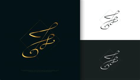 JS Initial Signature Logo Design with Elegant Gold Handwriting Style. Initial J and S Logo ...