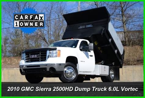 10 GMC Sierra 3500HD Dump Truck 4x4 6.0L Vortec Gas Chevy Chevrolet ...