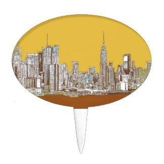 New York City Skyline Cake Toppers | Zazzle