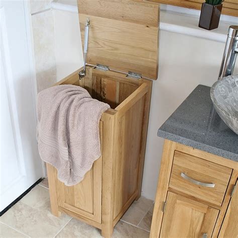 Solid Oak Laundry Bin 480 - Bathrooms & More Store