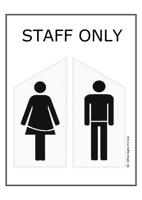 Staff Only Signs | Poster Template