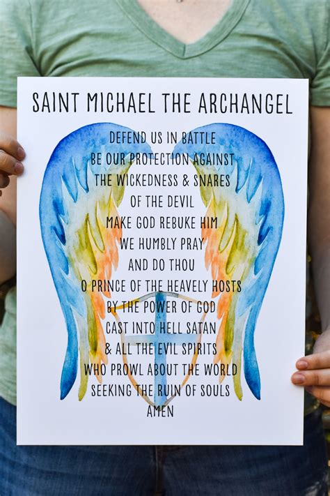 St. Michael Prayer 11x14 Prayer Poster - Etsy